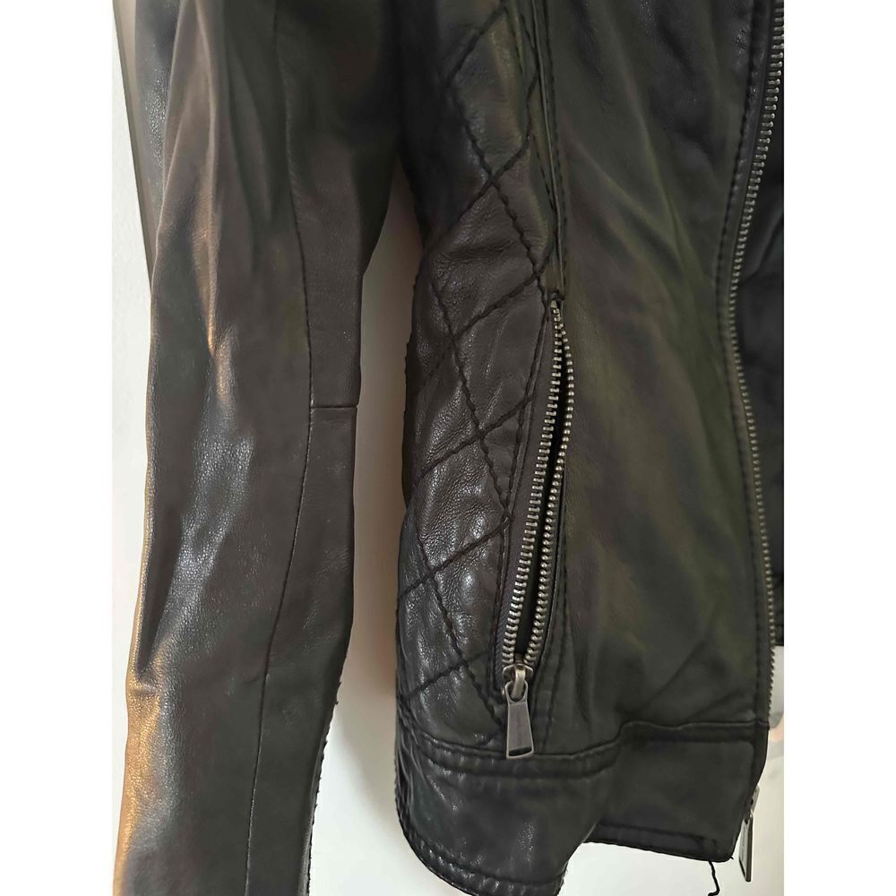 MICHAEL Michael Kors Womens Motorcycle Jacket Size Petite Small Brown Leather - Picture 8 of 9